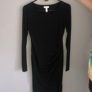 long sleeve black dress